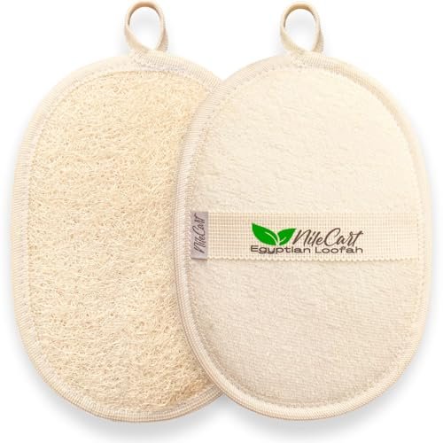 NileCart Loofah Pads - Natural Egyptian Luffa Sponges for Body Exfoliation, Pack of 2 - görsel 11