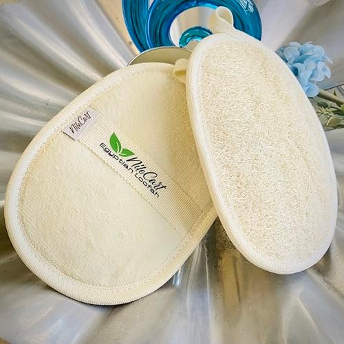 NileCart Loofah Pads - Natural Egyptian Luffa Sponges for Body Exfoliation, Pack of 2 - görsel 6