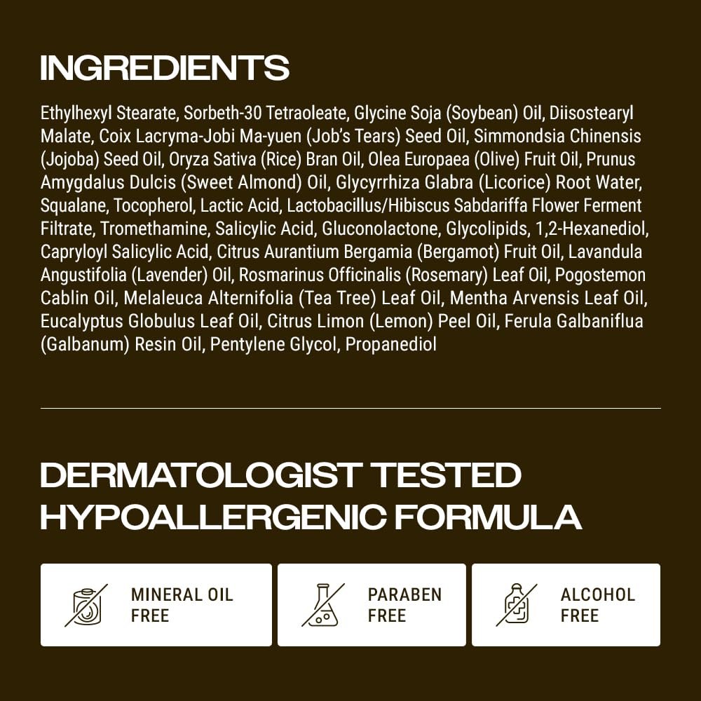YUMU Coix Seed Deep Pore Cleansing Oil with Vitamin E & BHA – Gentle Makeup Remover & Blackhead Remover, No Oily Residue, Korean Skin Care, 6.76 fl oz Avelisse
