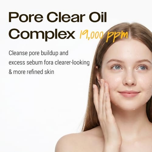 YUMU Coix Seed Deep Pore Cleansing Oil with Vitamin E & BHA – Gentle Makeup Remover & Blackhead Remover, No Oily Residue, Korean Skin Care, 6.76 fl oz Avelisse
