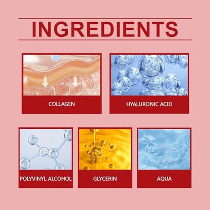 Fwind Real Collagen Fit Overnight Peel-Off Mask with Hyaluronic Acid & Turmeric - Deep Nourishing Sleeping Face Mask, 50g with Brush