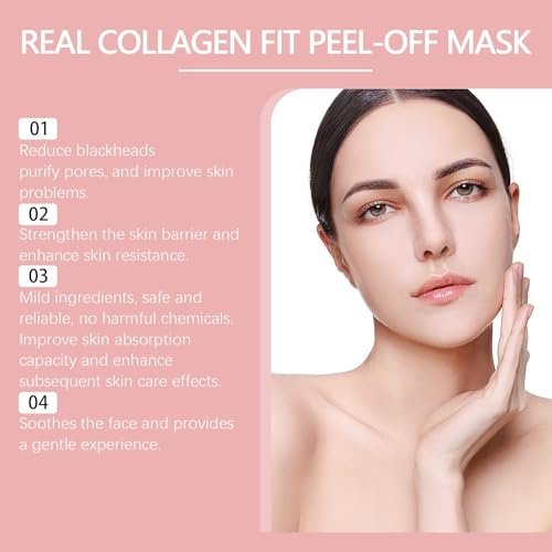 Fwind Real Collagen Fit Overnight Peel-Off Mask with Hyaluronic Acid & Turmeric - Deep Nourishing Sleeping Face Mask, 50g with Brush - görsel 10