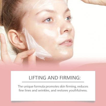 Fwind Real Collagen Fit Overnight Peel-Off Mask with Hyaluronic Acid & Turmeric - Deep Nourishing Sleeping Face Mask, 50g with Brush