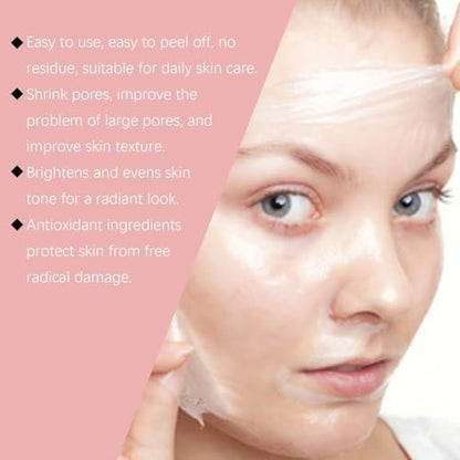 Fwind Real Collagen Fit Overnight Peel-Off Mask with Hyaluronic Acid & Turmeric - Deep Nourishing Sleeping Face Mask, 50g with Brush