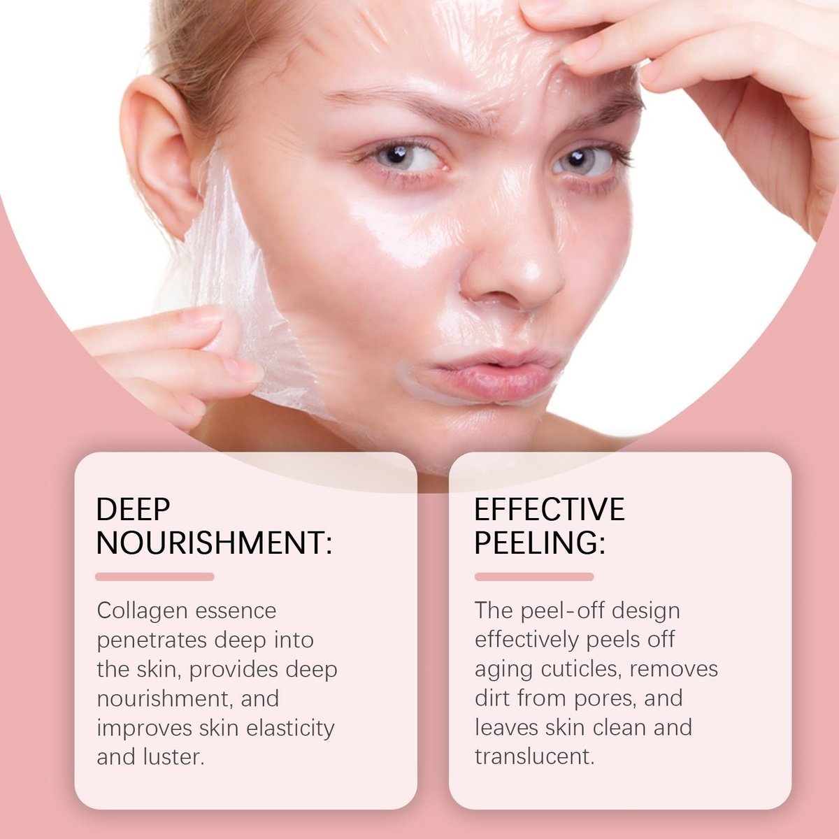Fwind Real Collagen Fit Overnight Peel-Off Mask with Hyaluronic Acid & Turmeric - Deep Nourishing Sleeping Face Mask, 50g with Brush - görsel 15