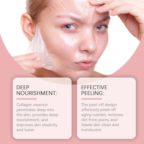 Fwind Real Collagen Fit Overnight Peel-Off Mask with Hyaluronic Acid & Turmeric - Deep Nourishing Sleeping Face Mask, 50g with Brush - görsel 16
