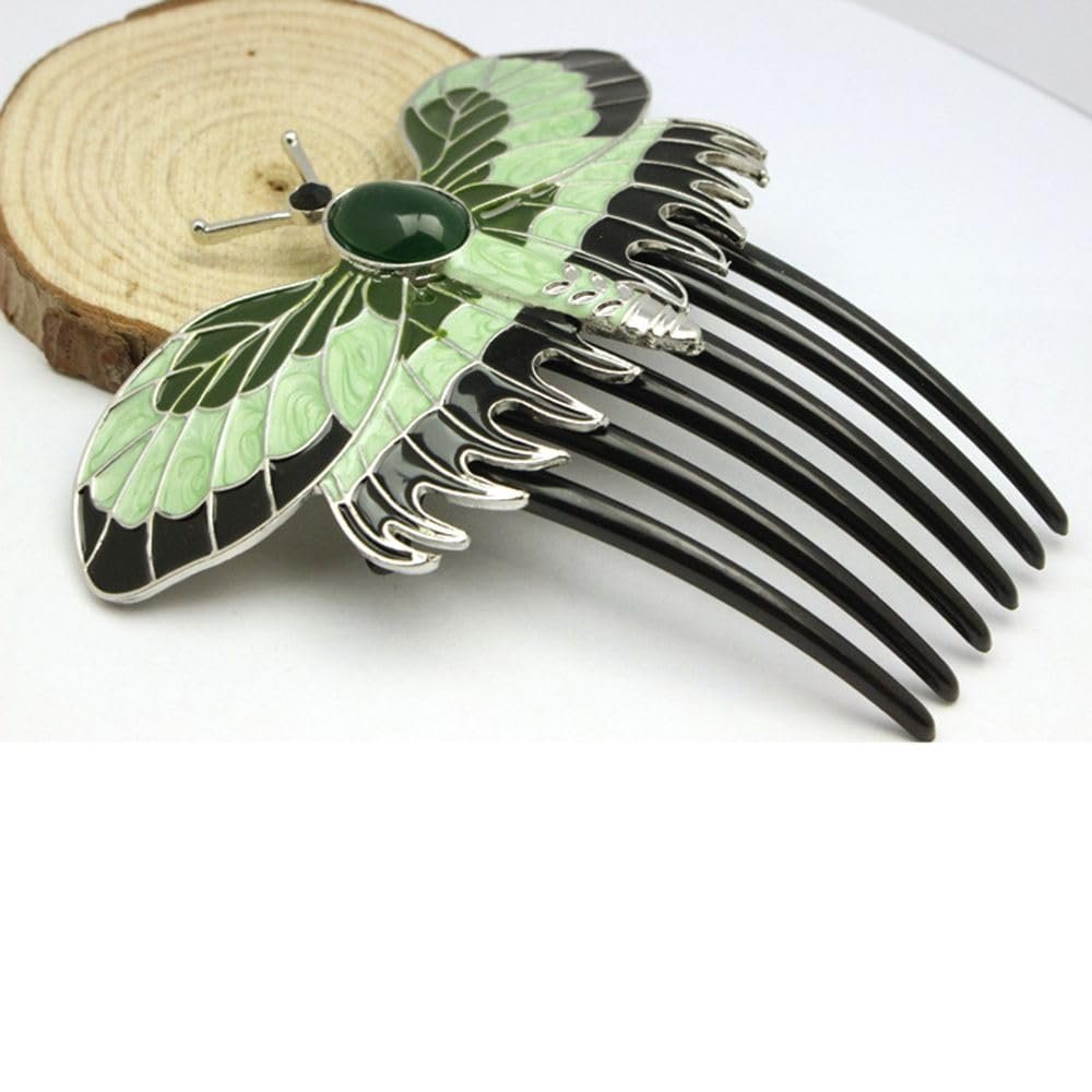 MinLia Butterfly Hair Combs - Decorative Hair Pin for Side Bun & Updo Styles - görsel 9