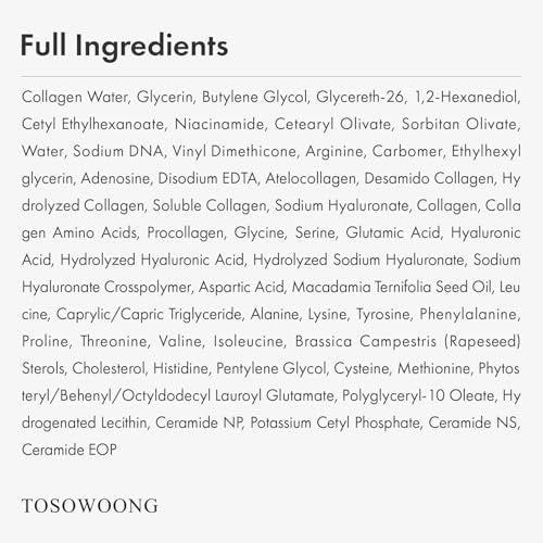 TOSOWOONG Real Collagen Face Serum – Hydrating & Firming Hydrolyzed Collagen Serum with Hyaluronic Acid for Plumping, Sagging Skin, Reduces Fine Lines & Wrinkles – Korean Skincare (33ml) - görsel 12