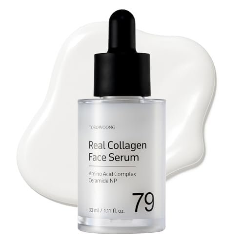 TOSOWOONG Real Collagen Face Serum – Hydrating & Firming Hydrolyzed Collagen Serum with Hyaluronic Acid for Plumping, Sagging Skin, Reduces Fine Lines & Wrinkles – Korean Skincare (33ml) - görsel 2