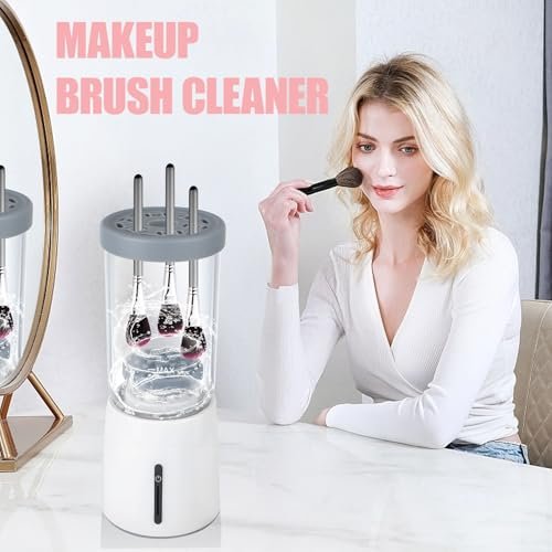 Electric Makeup Brush Cleaner - Automatic Cleaning Tool, IP65 Waterproof for Makeup Sponges and Brushes, Grey - görsel 16