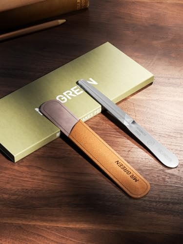 MR.GREEN Curved Nail File – Double-Sided Metal Nail File with Travel Case, Ergonomic Handle, Reusable Stainless Steel for Fingernails and Toenails Avelisse