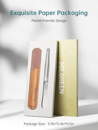 MR.GREEN Curved Nail File – Double-Sided Metal Nail File with Travel Case, Ergonomic Handle, Reusable Stainless Steel for Fingernails and Toenails Avelisse