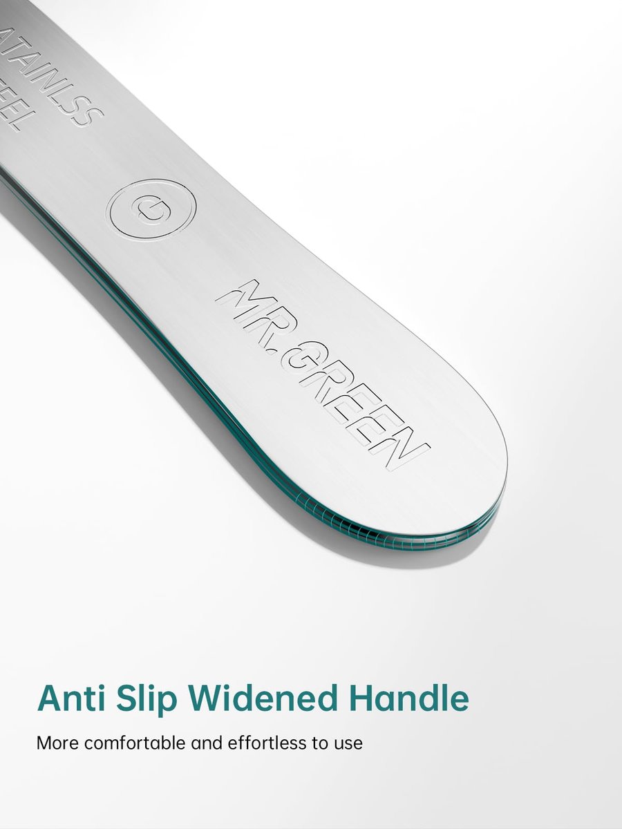MR.GREEN Curved Nail File – Double-Sided Metal Nail File with Travel Case, Ergonomic Handle, Reusable Stainless Steel for Fingernails and Toenails Avelisse