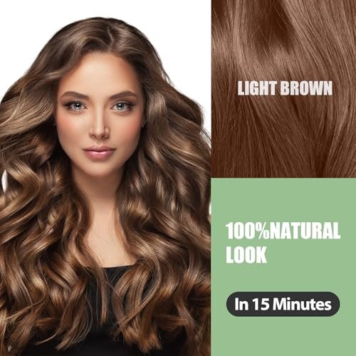 FARNDU Light Brown Hair Dye Shampoo 3 in 1 with Argan Oil – 10-15 Min Gray Coverage, Natural Instant Hair Color Shampoo for Women and Men, Ammonia & Paraben Free, Long-Lasting Up to 6 Months Avelisse