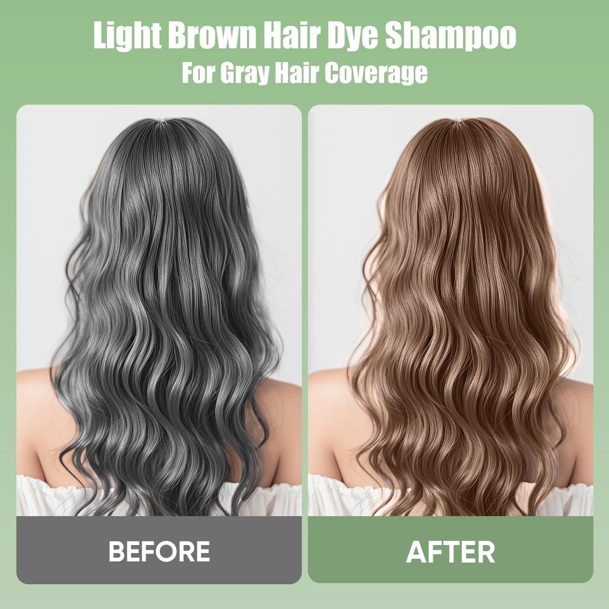 FARNDU Light Brown Hair Dye Shampoo 3 in 1 with Argan Oil – 10-15 Min Gray Coverage, Natural Instant Hair Color Shampoo for Women and Men, Ammonia & Paraben Free, Long-Lasting Up to 6 Months Avelisse