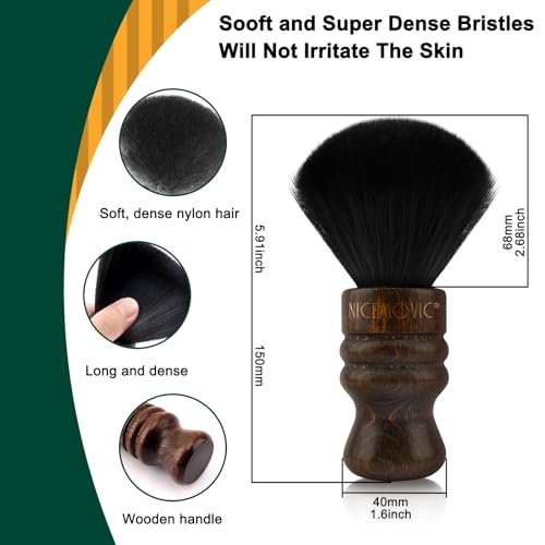 NICEMOVIC Large Barber Neck Duster Brush – Professional Nylon Hair Cutting Styling Tool for Men & Women - görsel 3
