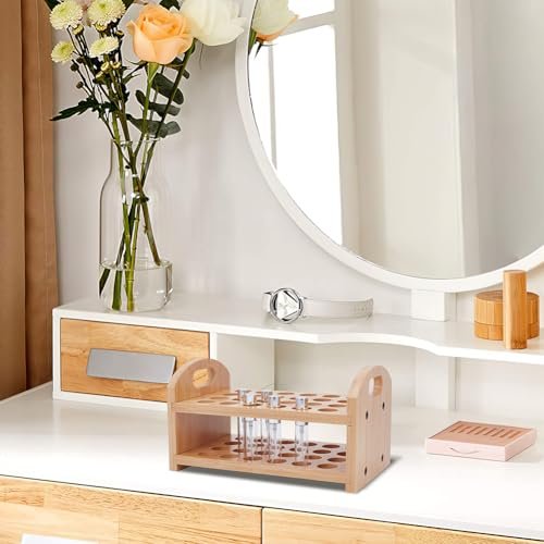 OLYCRAFT Wooden Rollerball Perfume Organizer - 24 Space Cosmetic Storage Display for Vanity & Dresser - görsel 10