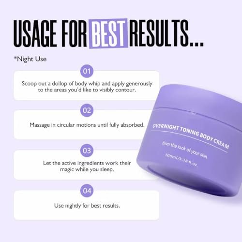 Get Dream Overnight Toning Whip - Anti-Wrinkle Moisturizing Body Firming Cream, Tighten and Lift Skin, Help Target the Appearance of Loose Skin, Suitable for All Skin Types (6.6 oz) - görsel 14
