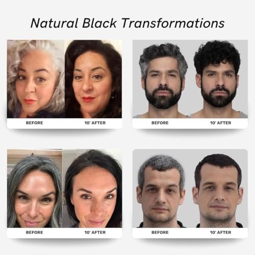 POLAR HAIR CARE Hair Dye Shampoo for Gray Hair – Jet Black, Semi-Permanent, Vegan, 6.76 Fl Oz Avelisse