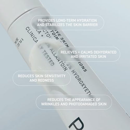 Prequel Reactive Skin Solutions Soothing Hydrating Face Moisturizer for Sensitive Skin - Barrier Support Cream with 5% Ectoin, Urea, and Allantoin for Extreme Dryness, Calming and Renewal, 1 oz Avelisse