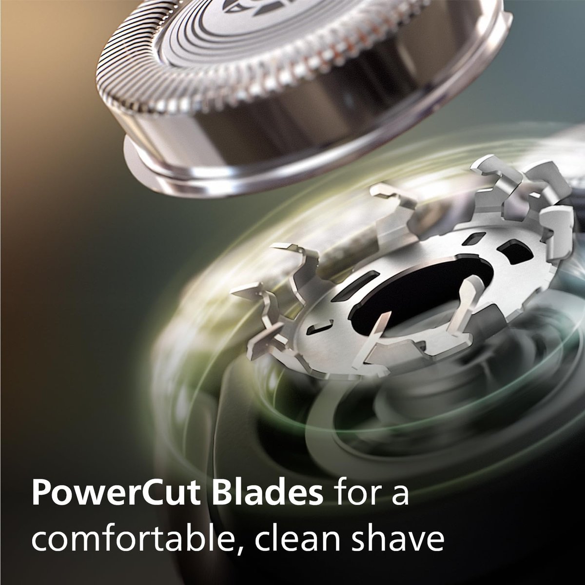 Philips Series 3000 Rechargeable Wet/Dry Electric Shaver for Men, Modern Steel Metallic Rotary Razor Avelisse
