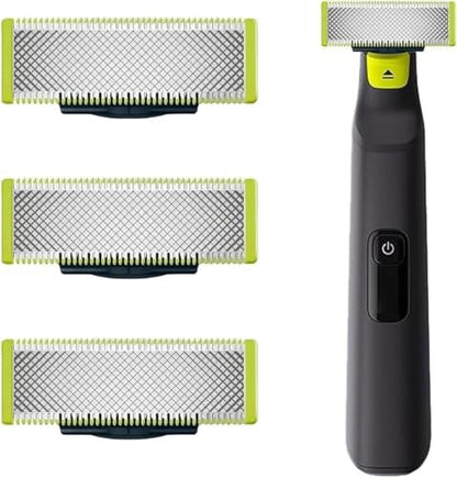 Set of 3 Replacement Blades for OneBlade – Upgraded Stainless Steel Blades Compatible with OneBlade Electric Trimmer & Shaver Avelisse