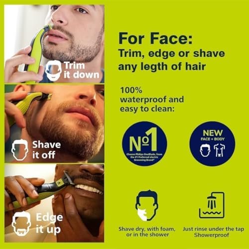 Set of 3 Replacement Blades for OneBlade – Upgraded Stainless Steel Blades Compatible with OneBlade Electric Trimmer & Shaver Avelisse