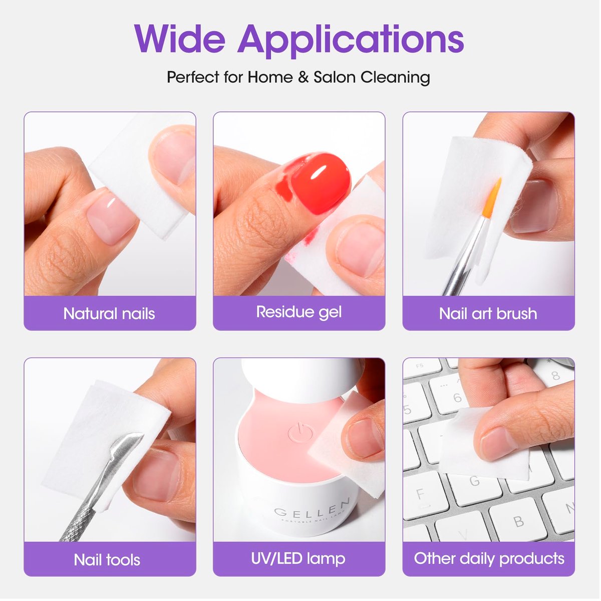 Gellen 16oz Multi-Purpose Nail Cleanser – Pump Bottle Nail Surface Cleaner, Tacky Residue Remover, Polygel Slip Solution for Manicure Avelisse