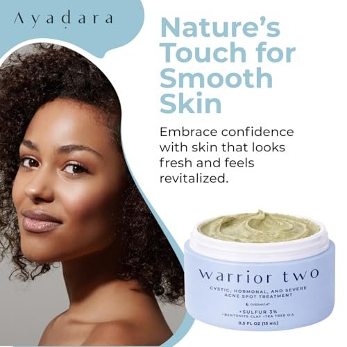 AYADARA Cystic Acne Spot Cream - Overnight Hormonal Acne Treatment for Face & Body with Sulfur, 120 Uses - görsel 13