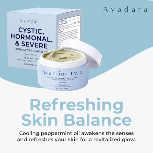 AYADARA Cystic Acne Spot Cream - Overnight Hormonal Acne Treatment for Face & Body with Sulfur, 120 Uses - görsel 5