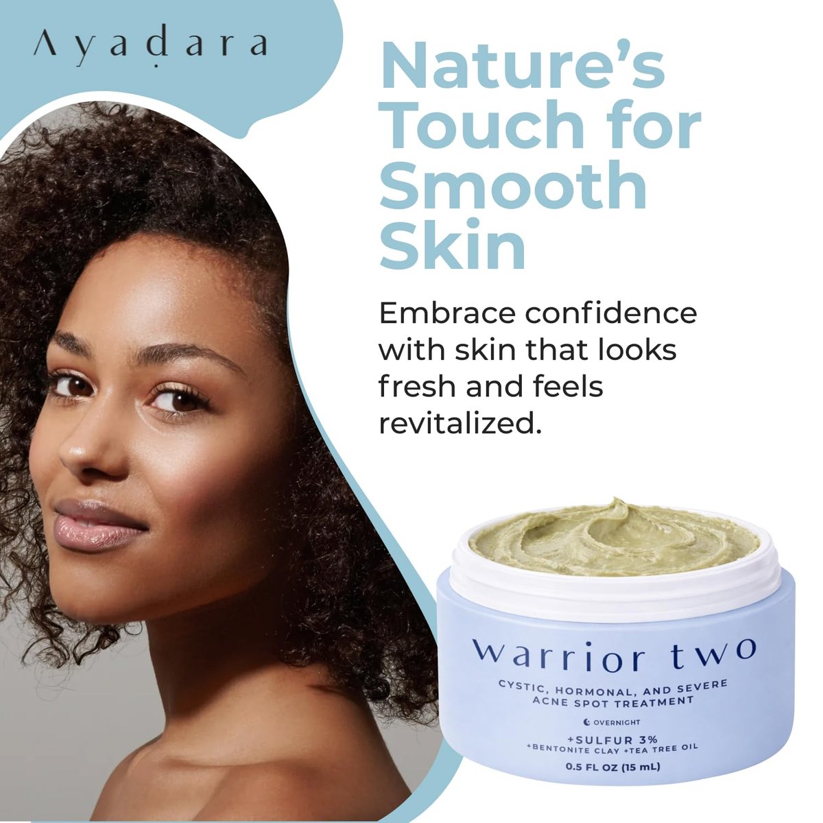 AYADARA Cystic Acne Spot Cream - Overnight Hormonal Acne Treatment for Face & Body with Sulfur, 120 Uses - görsel 14