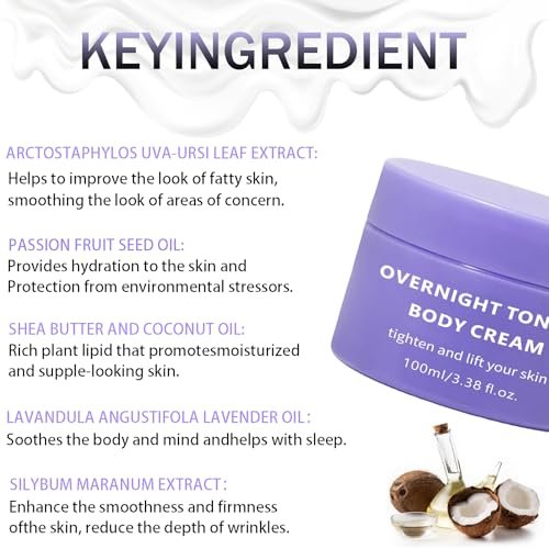 Get Cream Overnight Toning Whip - Body Firming Whip with Anti-Wrinkle Skin Tightening Gel for All Skin Types - görsel 8