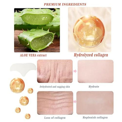dsoeho Forehead Wrinkle Patches with Collagen & Aloe – 20 Count Overnight Anti-Wrinkle Treatment Avelisse