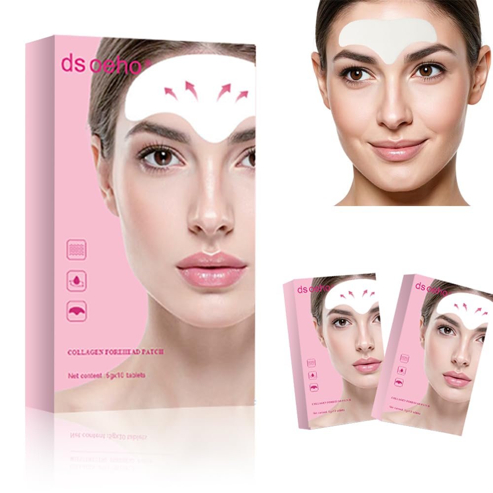 dsoeho Forehead Wrinkle Patches with Collagen & Aloe – 20 Count Overnight Anti-Wrinkle Treatment Avelisse