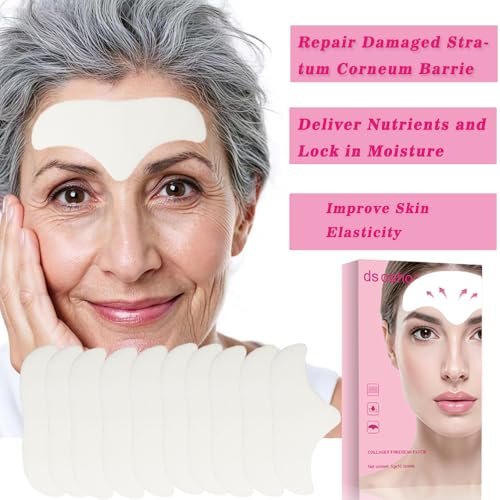 dsoeho Forehead Wrinkle Patches with Collagen & Aloe – 20 Count Overnight Anti-Wrinkle Treatment Avelisse