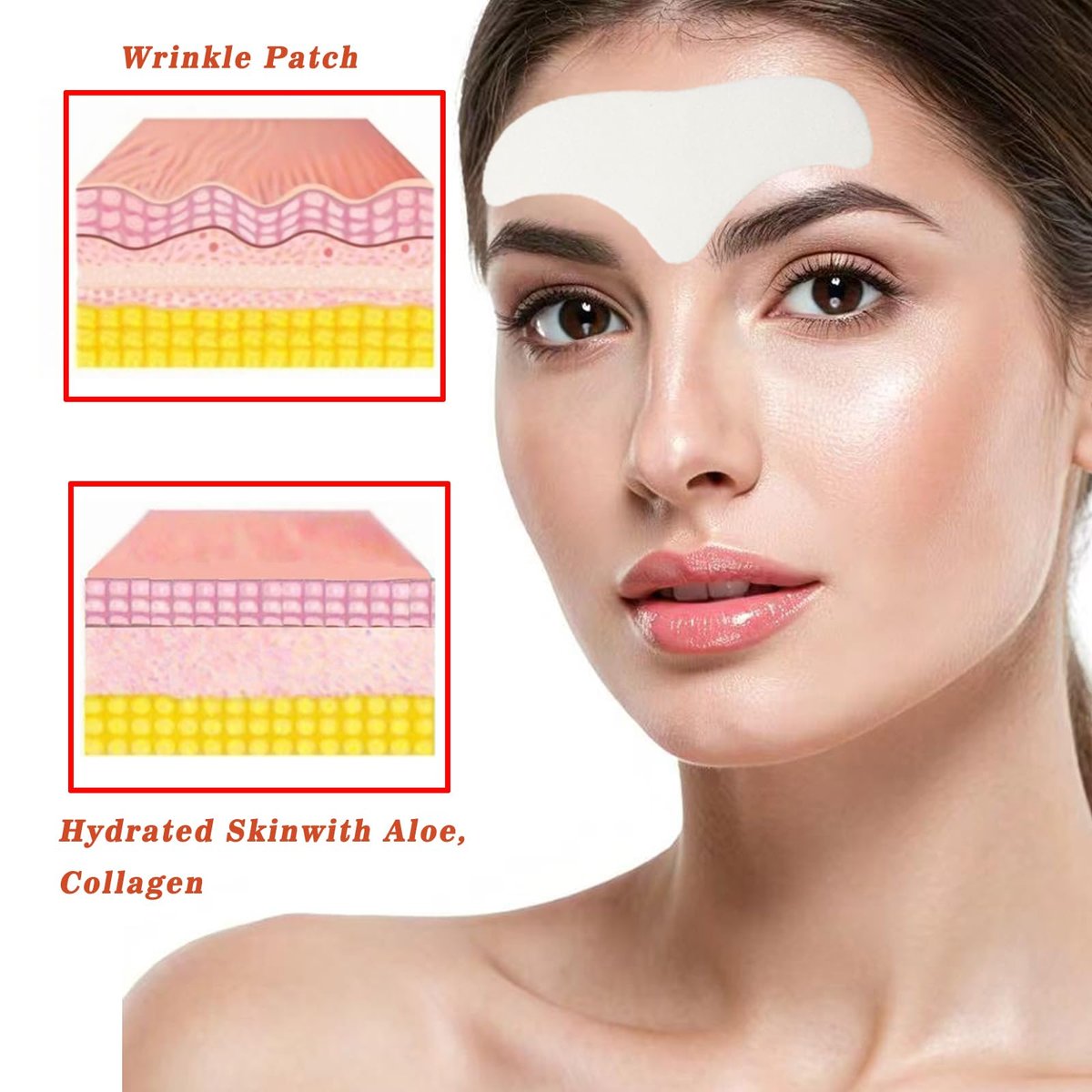 dsoeho Forehead Wrinkle Patches with Collagen & Aloe – 20 Count Overnight Anti-Wrinkle Treatment Avelisse