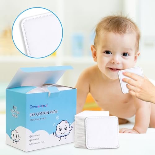 Cottonessence Eye Cotton Pads (160-Count) – 100% Pure Cotton, Lint-Free, Soft-Edged Design, Extra Large for Toner, Makeup Removal, Spot Cleansing & Nail Polish Removal - görsel 8