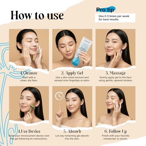 LivaClean 2-Pack Conductive Gel for Microcurrent & RF Facial Devices | 8oz + 3oz with Aloe Vera, Hyaluronic Acid, Blue Tansy & Jojoba Oil | Hydrating Face Moisturizer for All Skin Types Avelisse
