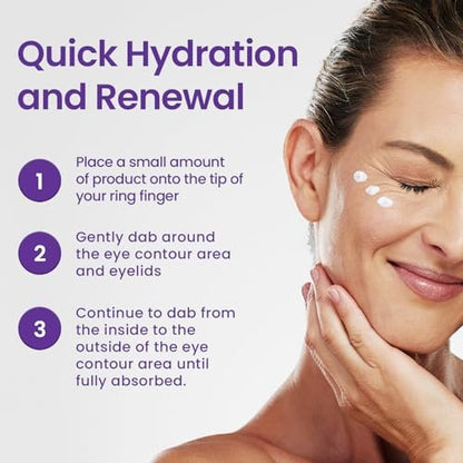 Optase LIFE Sensitive Eye Daily Renewal Cream - Hydrating Eye Cream for Dry & Sensitive Eyes, Smooths Fine Lines, Preservative-Free, Dermatologist Approved - 0.5 Fl Oz