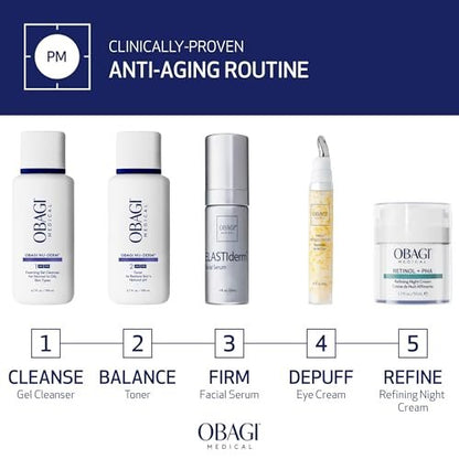 Obagi Medical Retinol + PHA Refining Night Cream – Dual-Action Anti-Aging Face Cream for Smoother, Renewed Skin & Even Complexion, 1.7 Oz Avelisse
