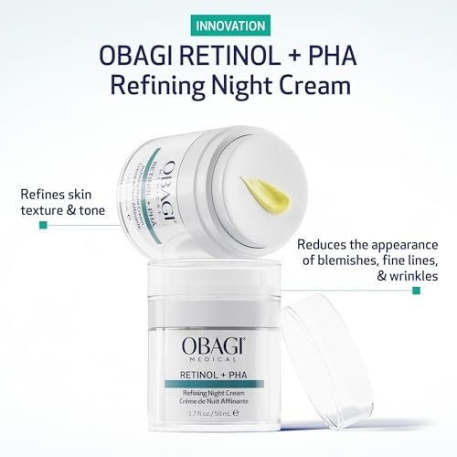 Obagi Medical Retinol + PHA Refining Night Cream – Dual-Action Anti-Aging Face Cream for Smoother, Renewed Skin & Even Complexion, 1.7 Oz Avelisse