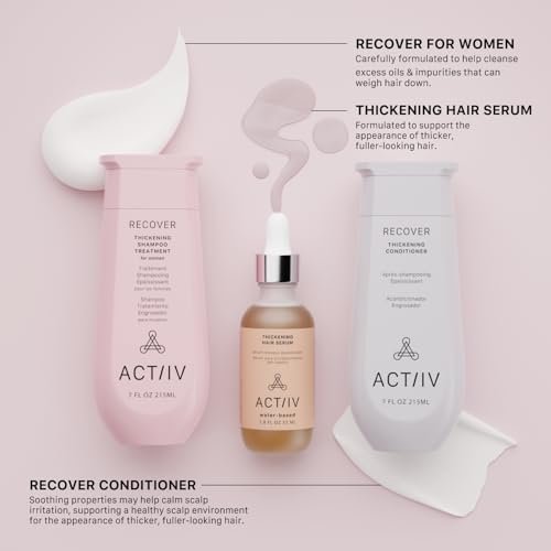 ACTIIV Ultimate Power Trio For Women – Shampoo, Conditioner & Serum for Fuller-Looking Hair, Scalp Soothing, Color-Safe, Vegan Avelisse