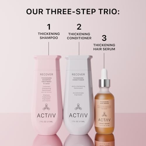 ACTIIV Ultimate Power Trio For Women – Shampoo, Conditioner & Serum for Fuller-Looking Hair, Scalp Soothing, Color-Safe, Vegan Avelisse