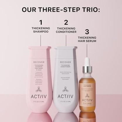 ACTIIV Ultimate Power Trio For Women – Shampoo, Conditioner & Serum for Fuller-Looking Hair, Scalp Soothing, Color-Safe, Vegan Avelisse