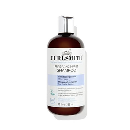 CURLSMITH Fragrance-Free Shampoo - Gently Cleanses Hair, Leaves Curls Feeling Silky and Moisturized (12 oz) Avelisse