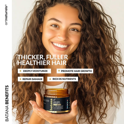 Batana Oil for Hair Growth – 4-Piece Set: Raw Batana Oil 4oz + 4.2oz Paste, Lash Wand & Brow Brush – Organic Dr. Sebi Inspired Products from Honduras – 100% Unrefined Miracle for Scalp, Edges & Eyebrows
