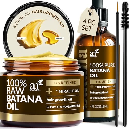 Batana Oil for Hair Growth – 4-Piece Set: Raw Batana Oil 4oz + 4.2oz Paste, Lash Wand & Brow Brush – Organic Dr. Sebi Inspired Products from Honduras – 100% Unrefined Miracle for Scalp, Edges & Eyebrows - görsel 1