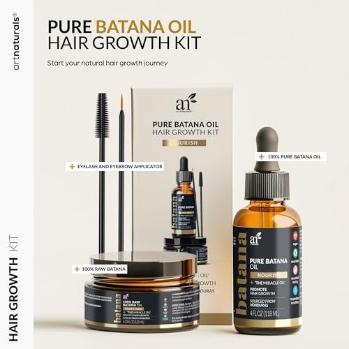 Batana Oil for Hair Growth – 4-Piece Set: Raw Batana Oil 4oz + 4.2oz Paste, Lash Wand & Brow Brush – Organic Dr. Sebi Inspired Products from Honduras – 100% Unrefined Miracle for Scalp, Edges & Eyebrows - görsel 3