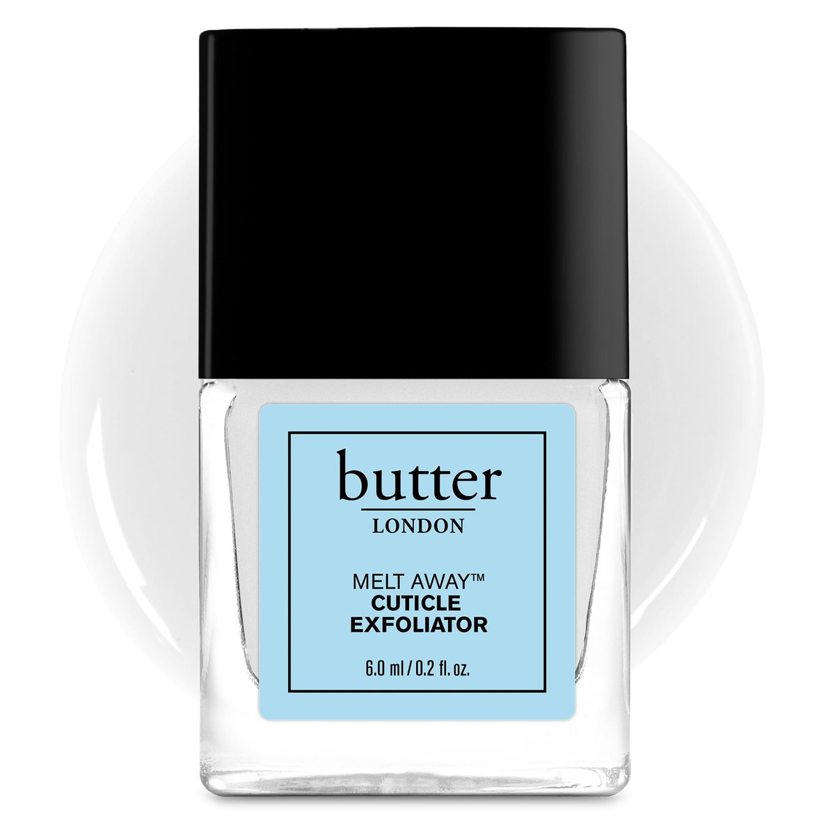 butter LONDON Cuticle Remover Liquid, Melt Away – Gentle Cuticle Softener Oil Exfoliator for Dry & Overgrown Skin, Nail Care for Home Manicure & Pedicure, 6ml (0.2 Fl Oz) - görsel 1