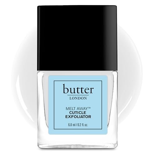 butter LONDON Cuticle Remover Liquid, Melt Away – Gentle Cuticle Softener Oil Exfoliator for Dry & Overgrown Skin, Nail Care for Home Manicure & Pedicure, 6ml (0.2 Fl Oz) - görsel 2